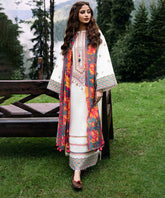 Lawn-3PC Embroidered Shirt with Digital Printed Jacquard Dupatta - 1355